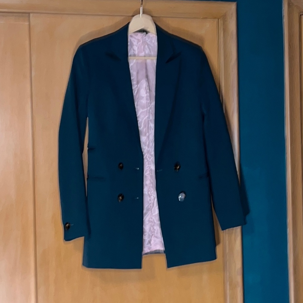 Topshop Blazer Teal